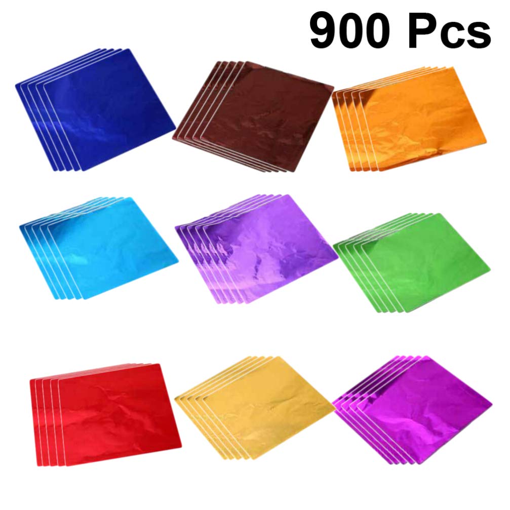 900pcs Gold Chocolate Foil Wrapping Paper - Premium Chocolate Wrappers for Candy, Baking & Gift Packaging - Ideal for Valentine's Day, Christmas & Party Treats