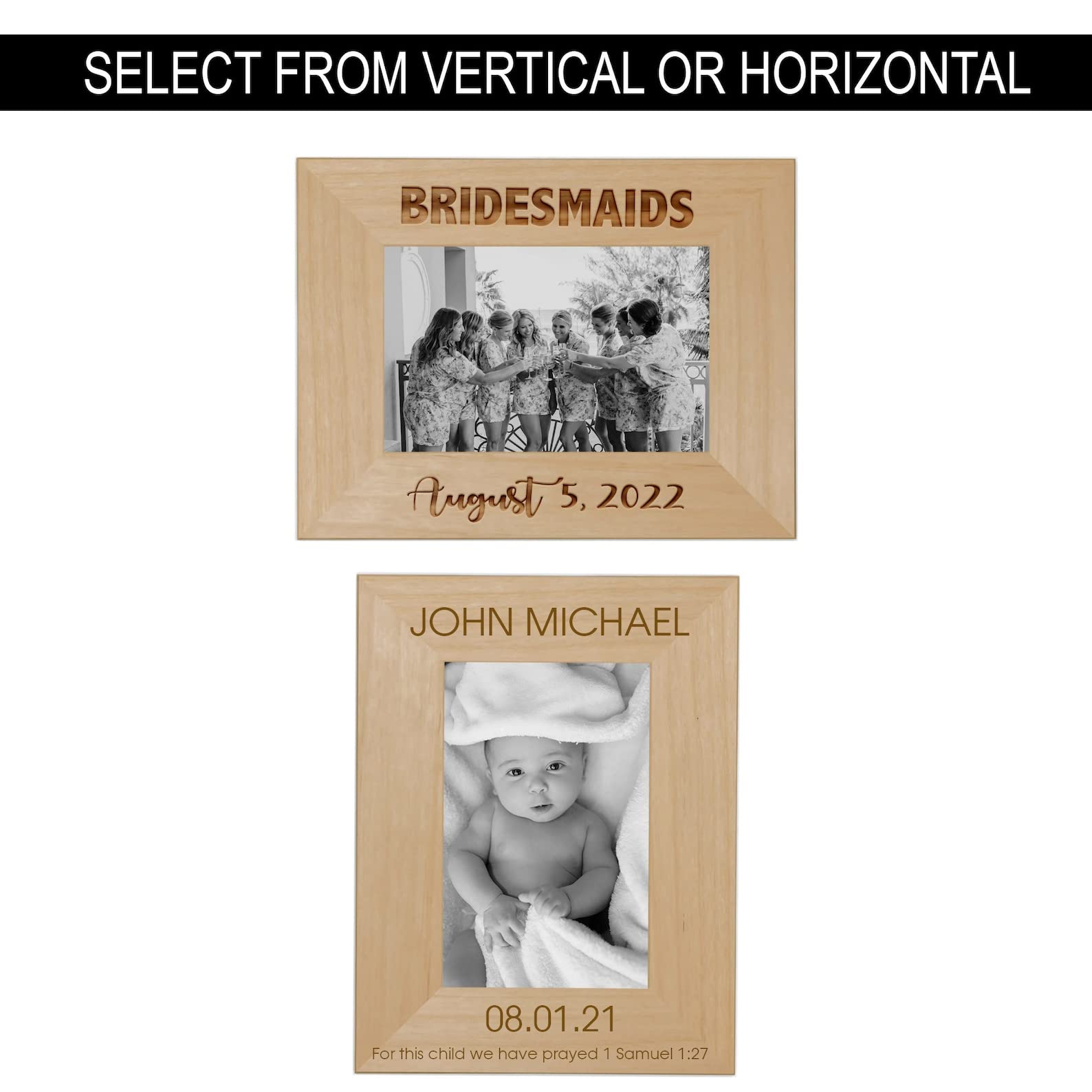 Custom Engraved 4x6 Inch Vertical Photo Frame - Personalized Picture Frame for Weddings, Anniversaries & Home Decor - Perfect Gift for Loved Ones