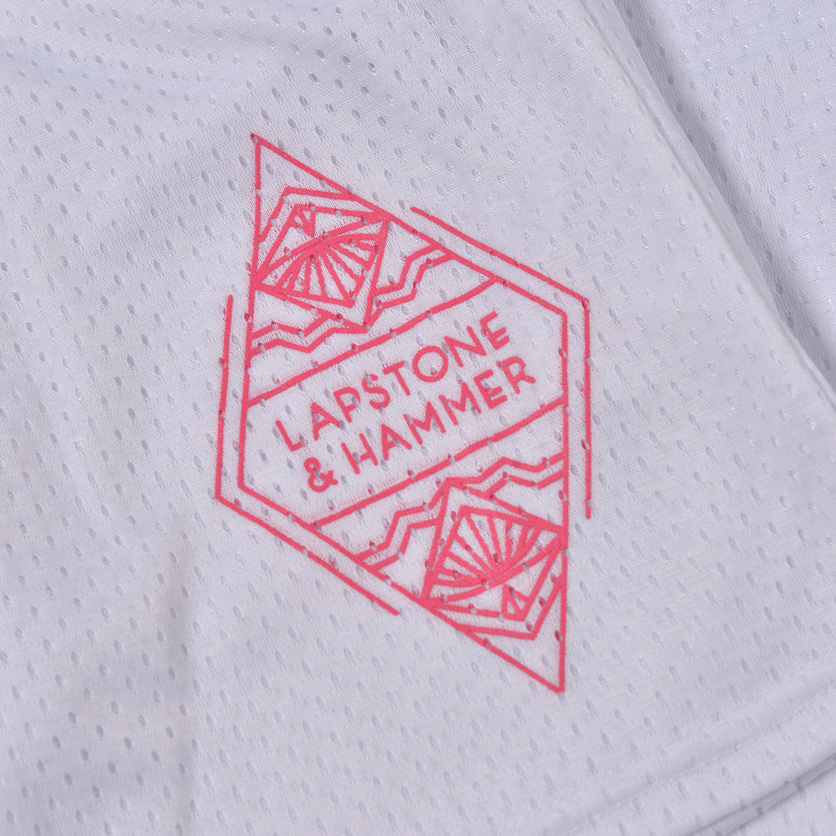 Diamond Mesh Shorts for Women - White & Pink Summer Fashion Shorts | Comfortable & Breathable for Gym, Beach, and Casual Wear