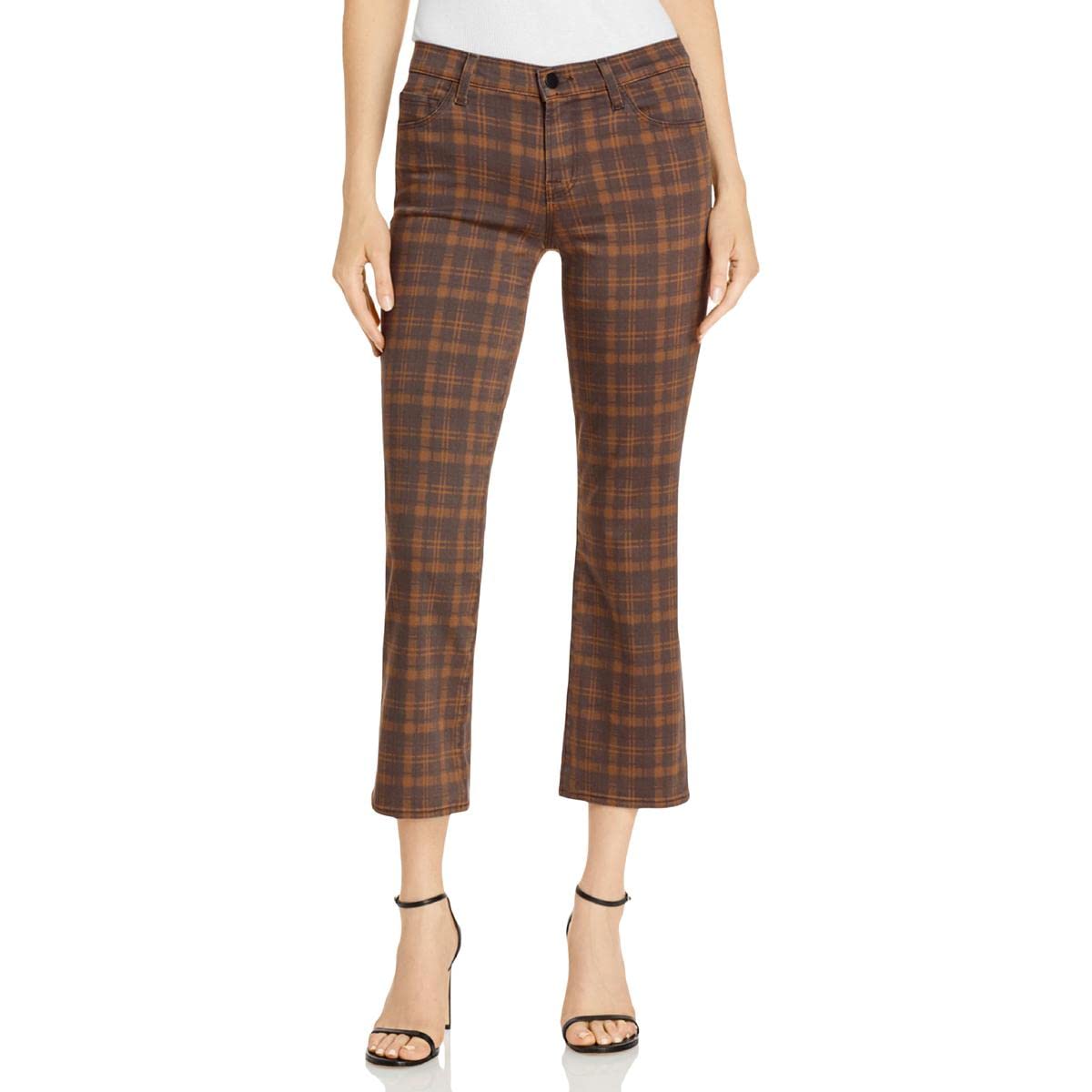 J Brand Women's Selena Ankle Mid Rise Cropped Jeans - Stylish Distressed Denim Pants for Casual Outfits & Everyday Wear