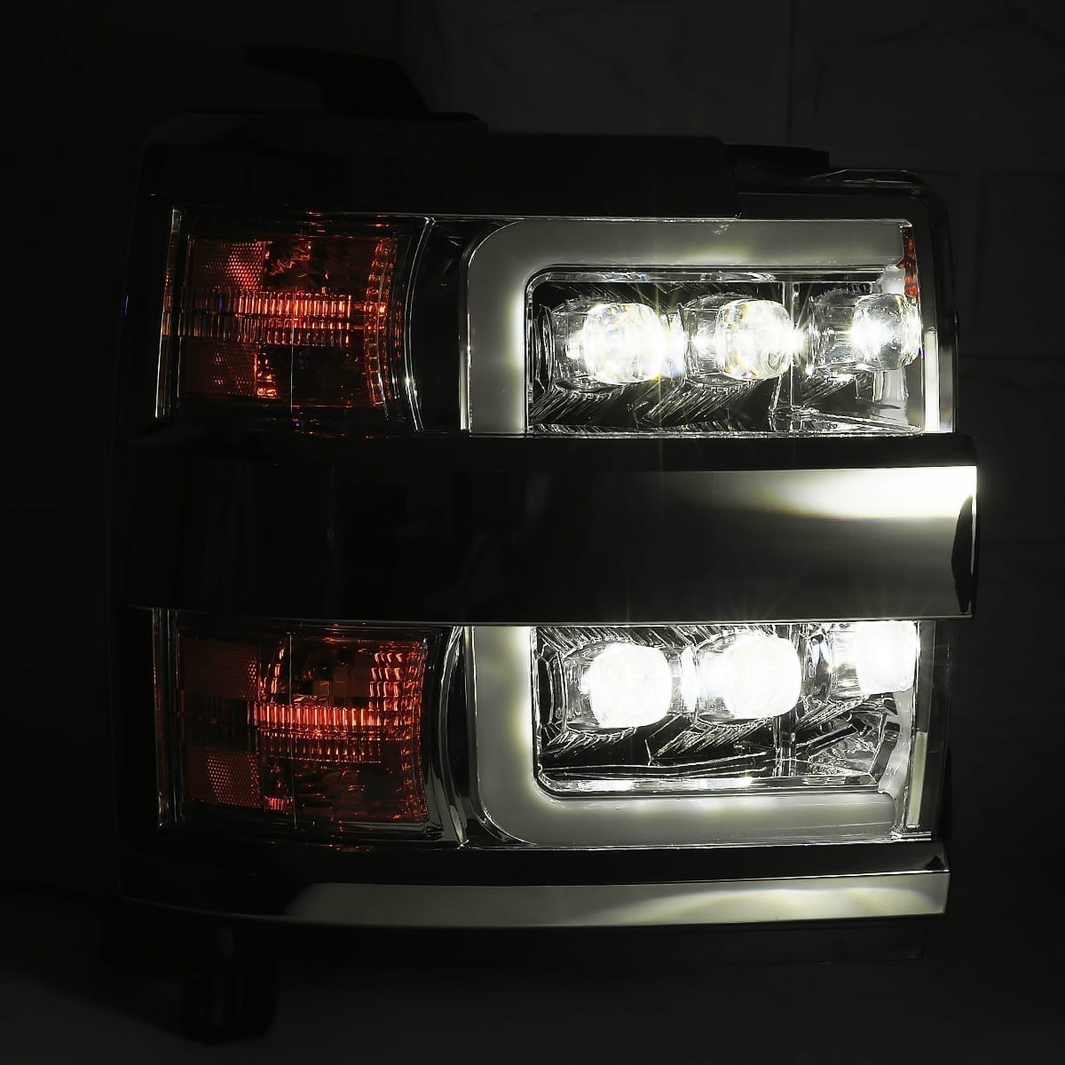 15-19 Chevrolet Silverado 2500HD/3500HD MKII NOVA Series LED Projector Headlights - Jet Black - Upgrade Your Truck's Lighting for Night Driving & Off-Road Adventures