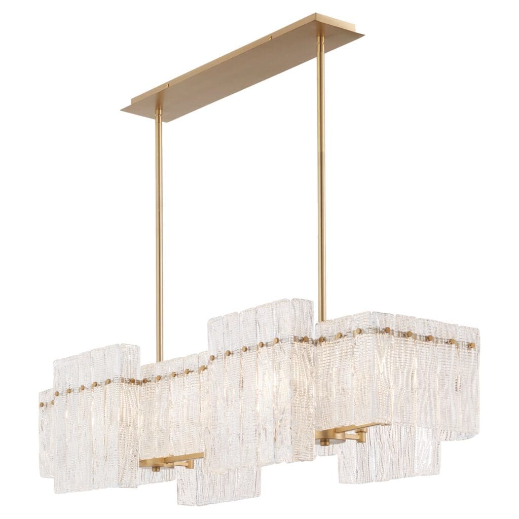 Cyan Design 11632 Othello 8-Light Linear Chandelier in Aged Brass - Elegant Dining Room & Entryway Lighting Fixture