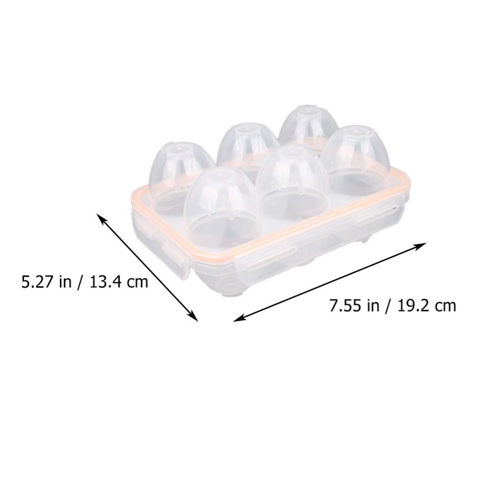 SOLUSTRE 1-Pack Portable Egg Storage Container - Plastic Egg Protector Box for Hard Boiled Eggs, Deviled Eggs & Raw Eggs - Perfect for Camping, Hiking, Picnics & Fridge Organization - Durable Egg Keeper & Holder with Secure Lid to Prevent Cracking