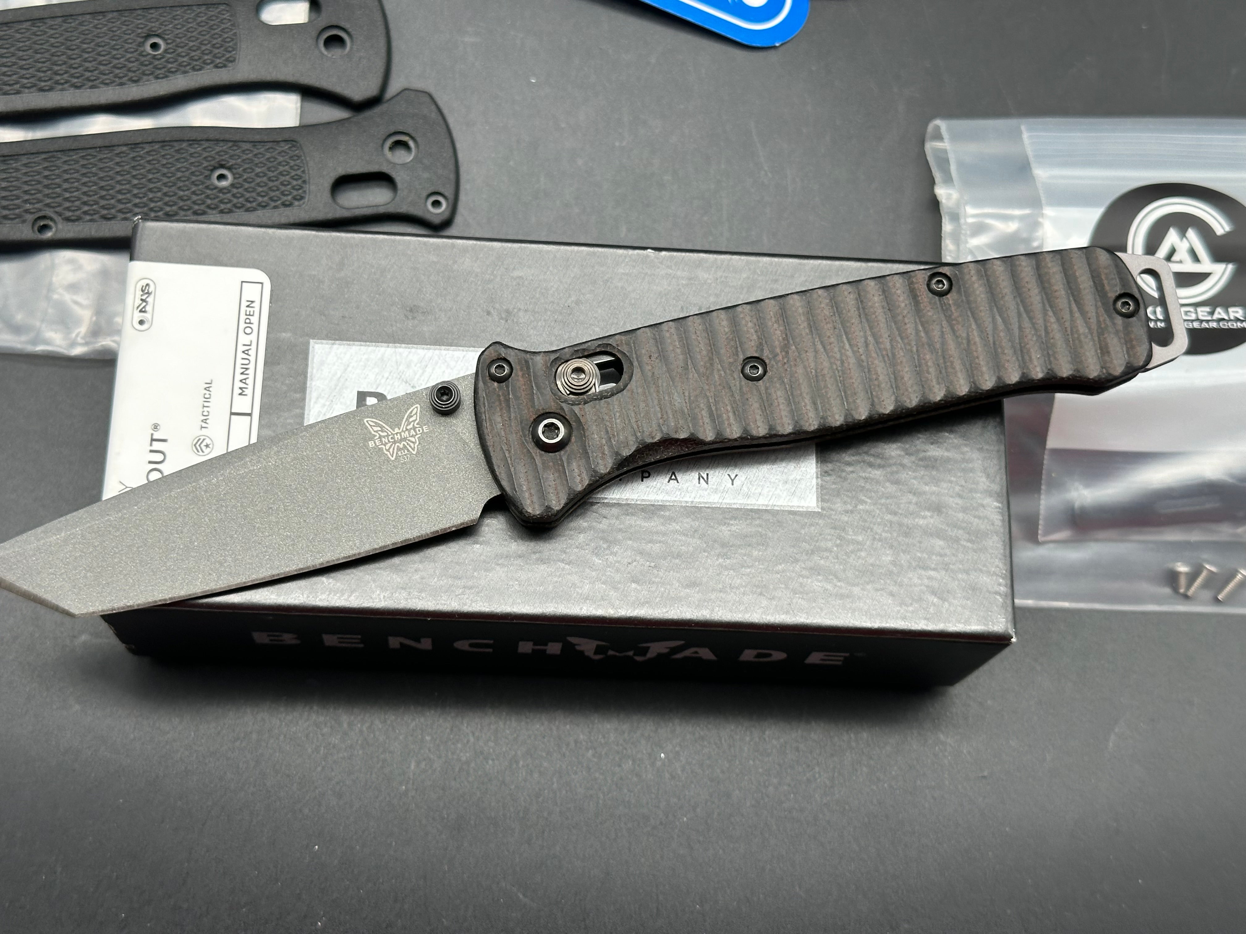 Benchmade Bailout 3V Folding Knife with Micarta Scales | MXG Deep Carry Clip & Original Accessories Included | EDC, Outdoor Survival, Camping & Tactical Use