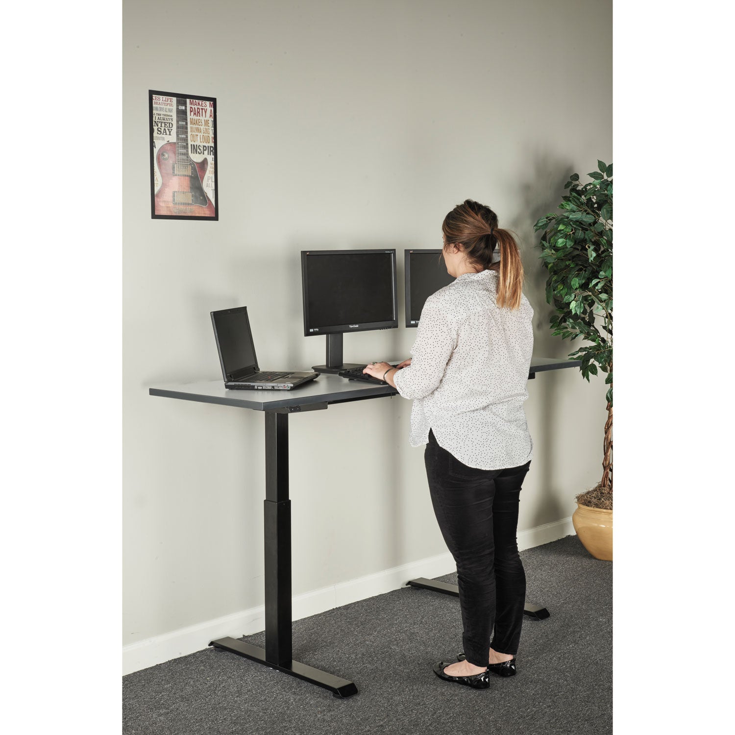 Alera AdaptivErgo Electric Height Adjustable Standing Desk Base - 48.06