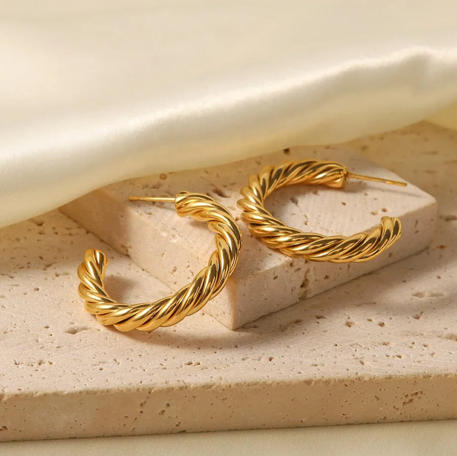 Allessandra Gold Earrings for Women - Elegant Dangle Hoop Earrings for Party, Wedding & Everyday Wear