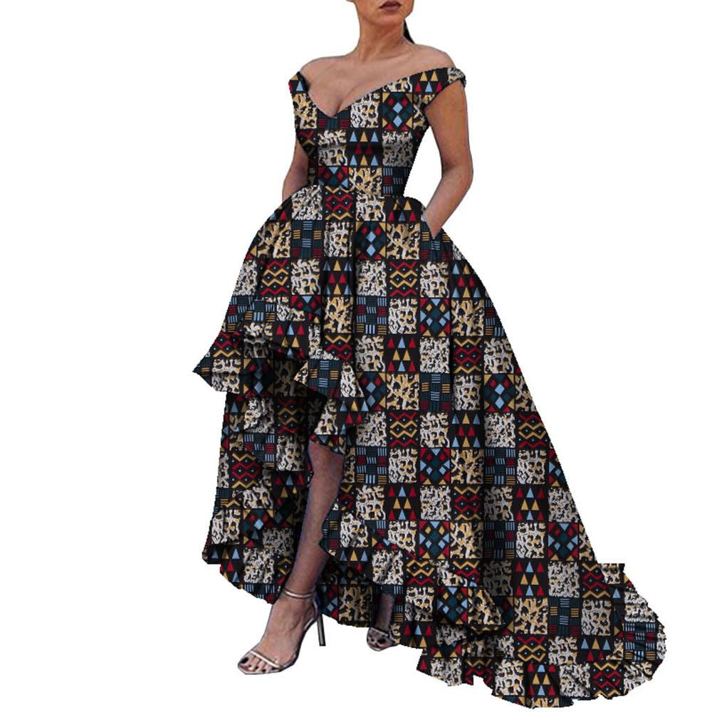 Stylish African Print Dashiki Dresses for Women - Plus Size Party Robe & Elegant Dinner Dress | Perfect for Cultural Events, Weddings & Special Occasions