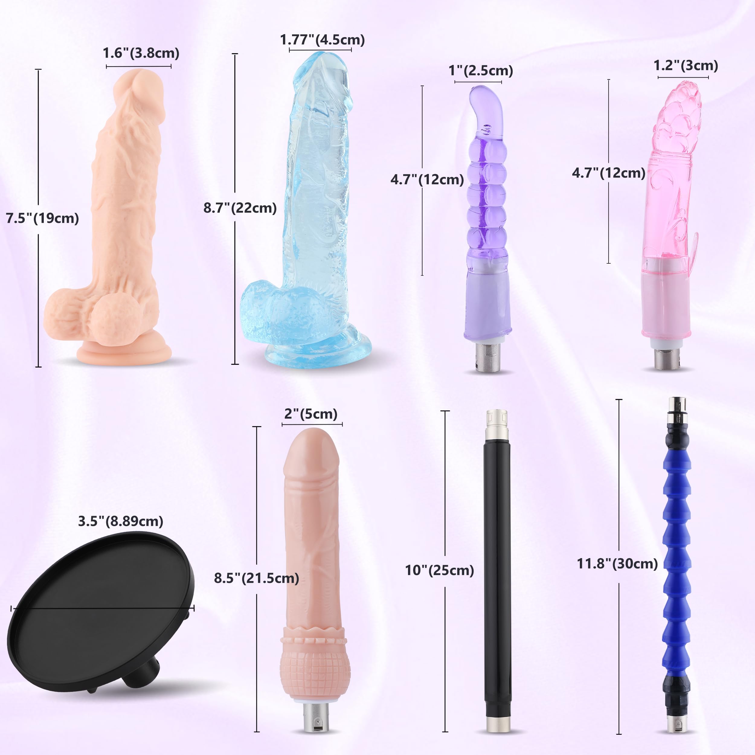 App-Controlled Sex Machine for Couples - 9 Accessories & Realistic Dildo with 3XLR Connector - Perfect for Long-Distance Play and Adult Toy Collection Enhancement