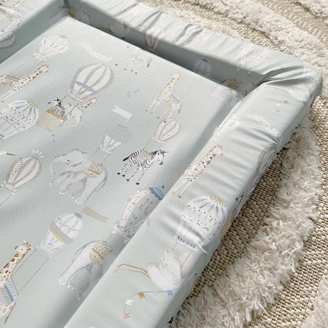 Premium Baby Changing Mat with Adorable Hot Air Balloons Print - Waterproof, Non-Slip & Portable for Nursery, Travel & Diaper Changes