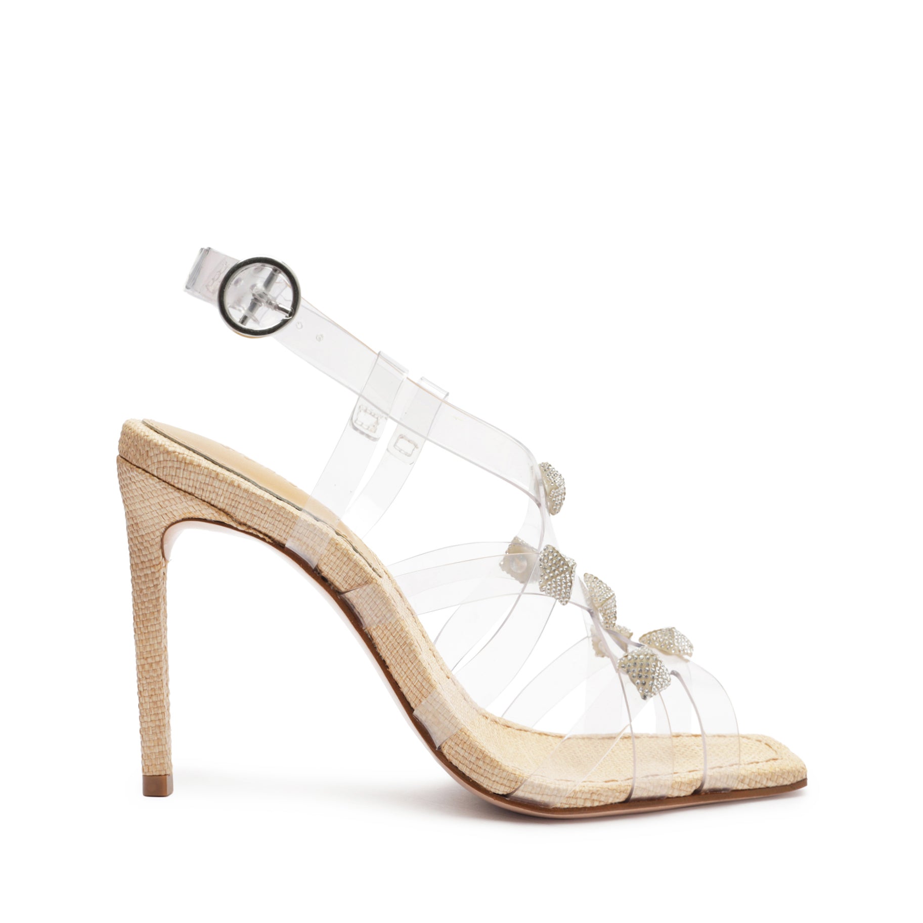 Georgia Vinyl Sandal with 2.3 Inch Heel - Women's Comfortable High Heel Sandals for Summer, Beach, and Party Wear