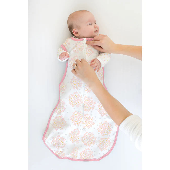 zzZipMe Gown & Sack Set - Heavenly Floral Print (BGB 0033) | Comfortable Maternity & Nursing Wear for Hospital & Home Use
