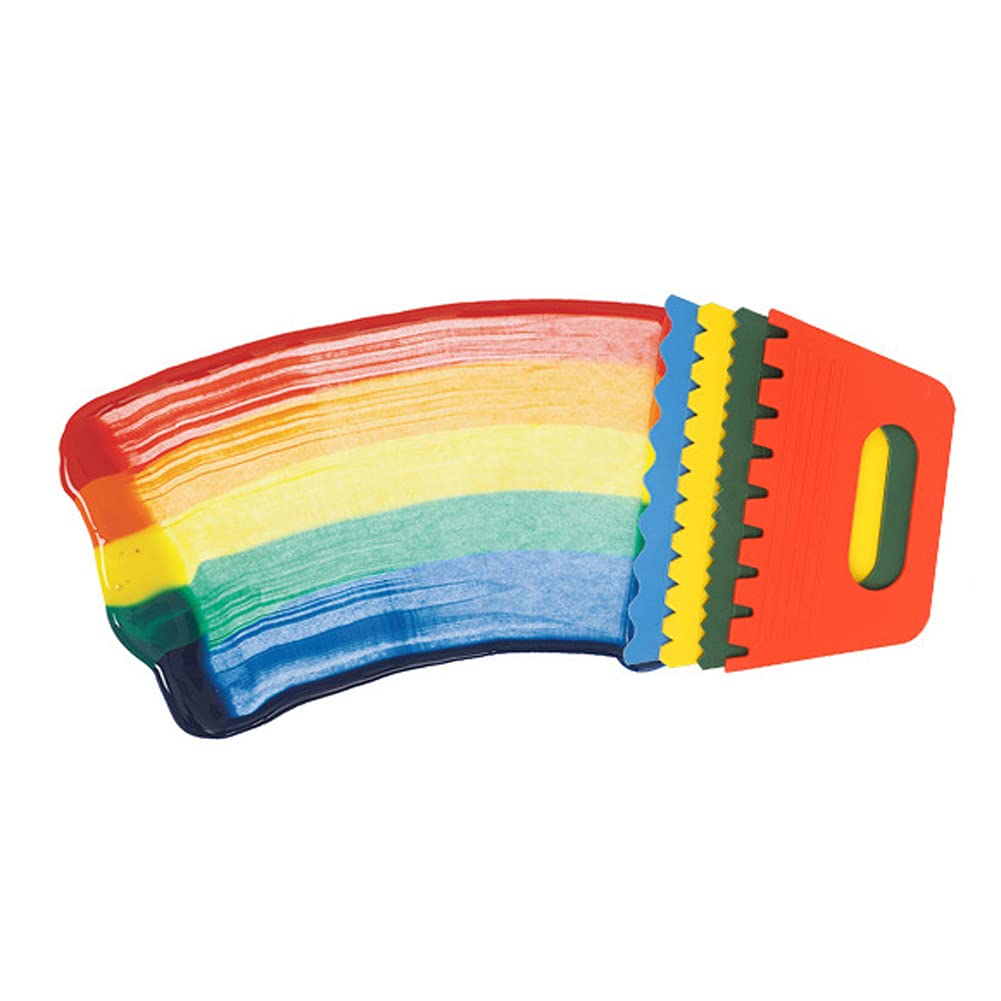 4-Piece Plastic Paint Scrapers Set for Art & DIY Projects - Multicolor Scraper Tools for Canvas, Wood, Glass & Wall Painting
