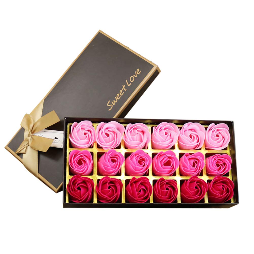 18PCS Scented Soap Roses with Essential Oils - Floral Fragrance Handmade Soap Flowers for Anniversary, Birthday, Wedding & Valentine's Gifts - Perfect for Romantic Decor, Bathroom Luxury & Thoughtful Present Box