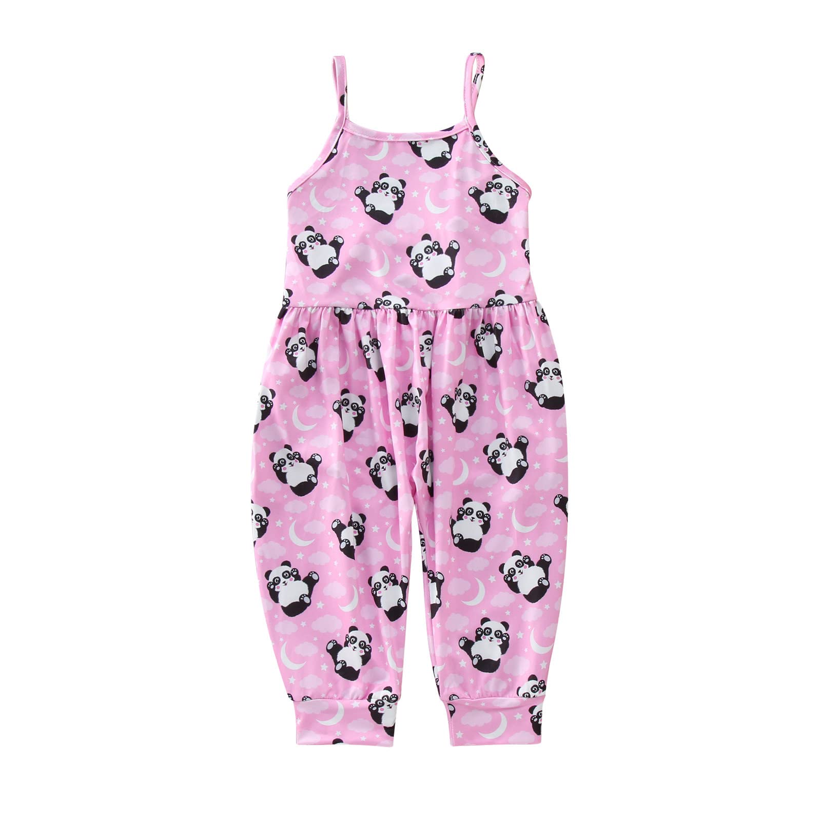 Girls Sleeveless Romper Jumpsuit - Cute Print Summer & Spring Playsuit for Baby & Kids 1-6 Years | Perfect for Playdates, Beach Outings & Casual Wear