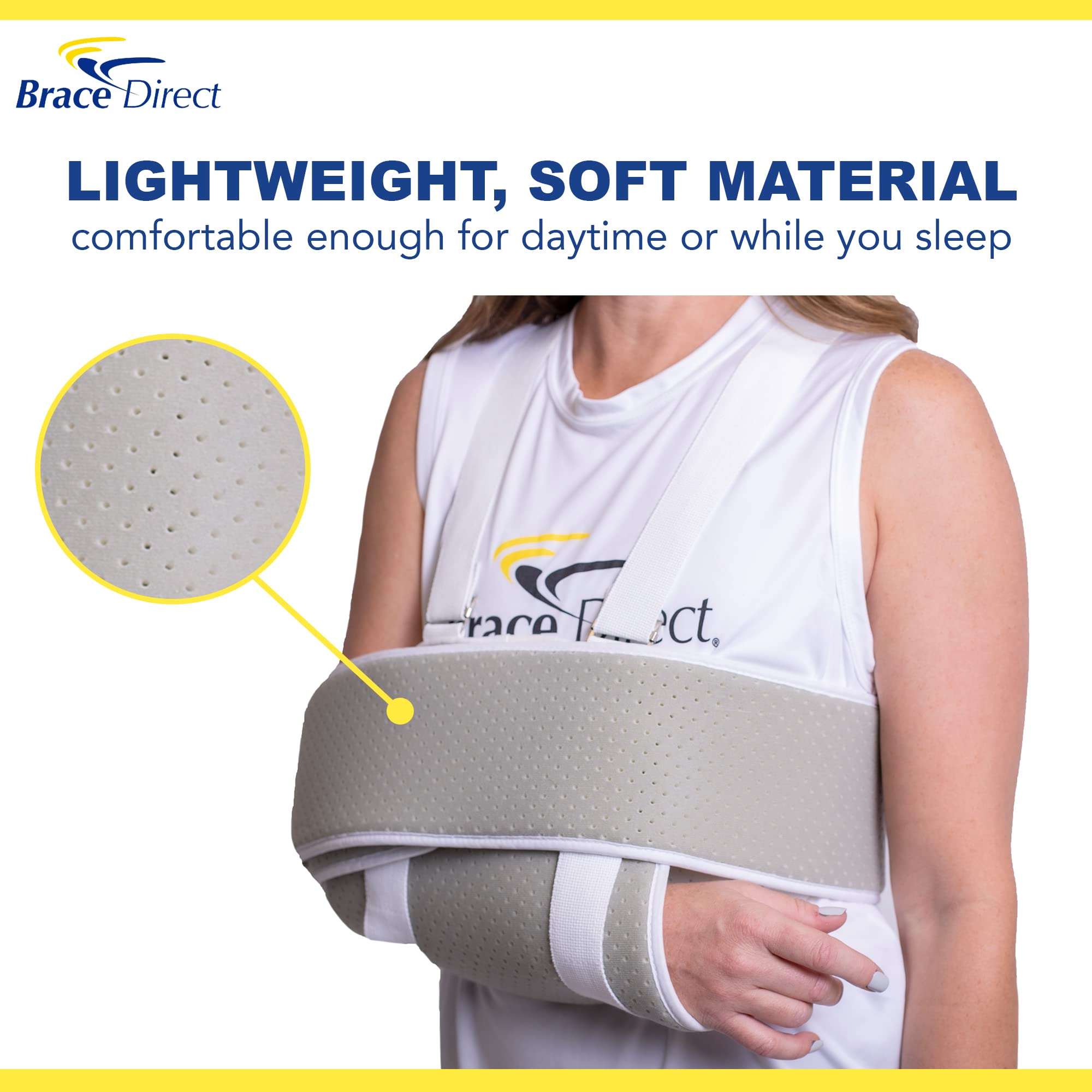 **Arm Sling and Swathe Shoulder Immobilizer - Adjustable Support for Broken Bones, Rotator Cuff, Dislocation & Post-Surgery Recovery - Comfortable for Day & Night Use - Ideal for Sleeping, Sports Injuries & Daily Activities (PDAC L3660)**