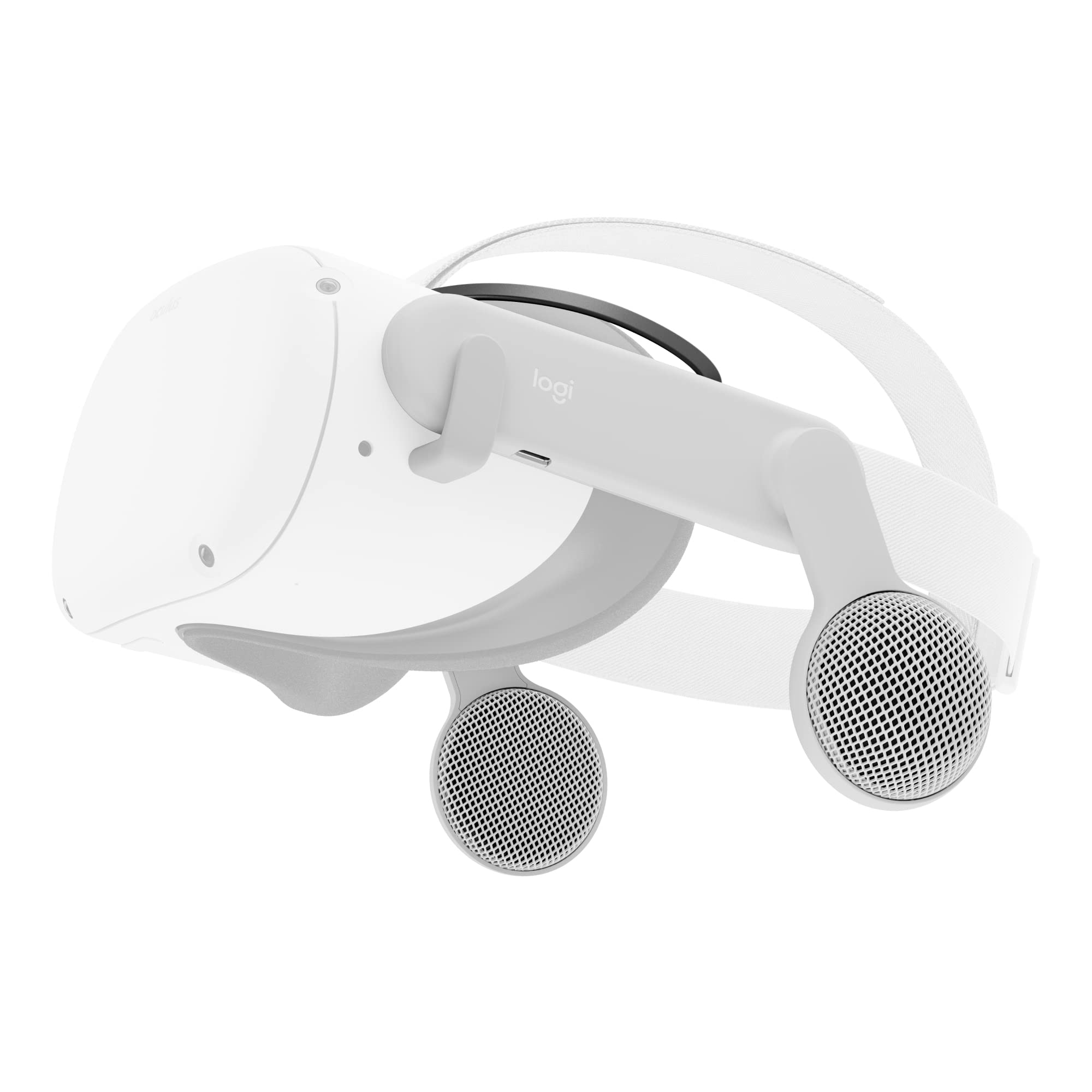 Logitech Chorus VR Over-Ear Headphones for Meta Quest 2 - Lightweight Immersive Audio for VR Gaming & Fitness, Flip-to-Mute Mic, USB-C Passthrough - White | Perfect for Beat Saber, Supernatural & Immersive VR Experiences