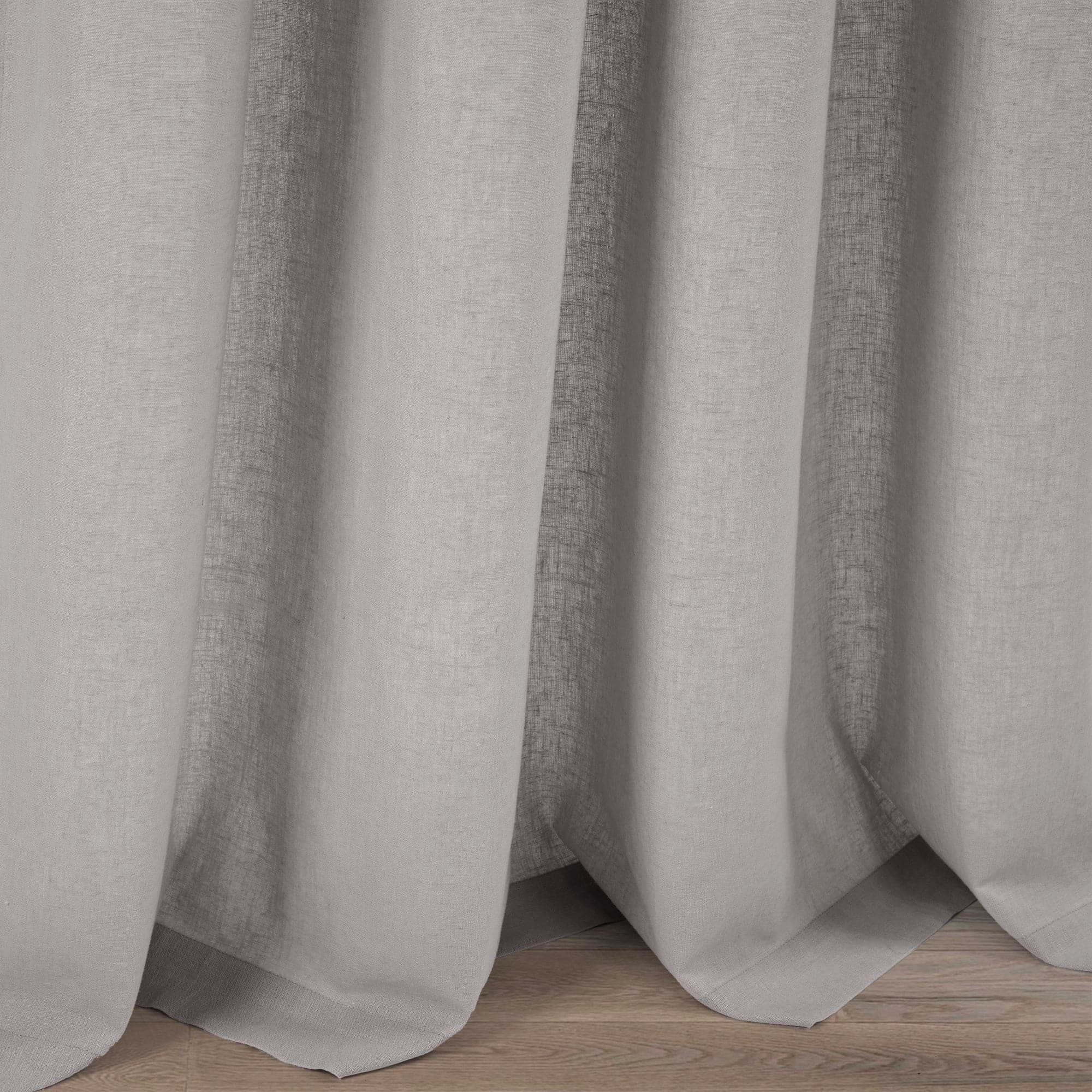 Premium Belgian Flax Prewashed Linen Cotton Blend Curtain Panel - Blackout Window Drapes for Living Room & Bedroom