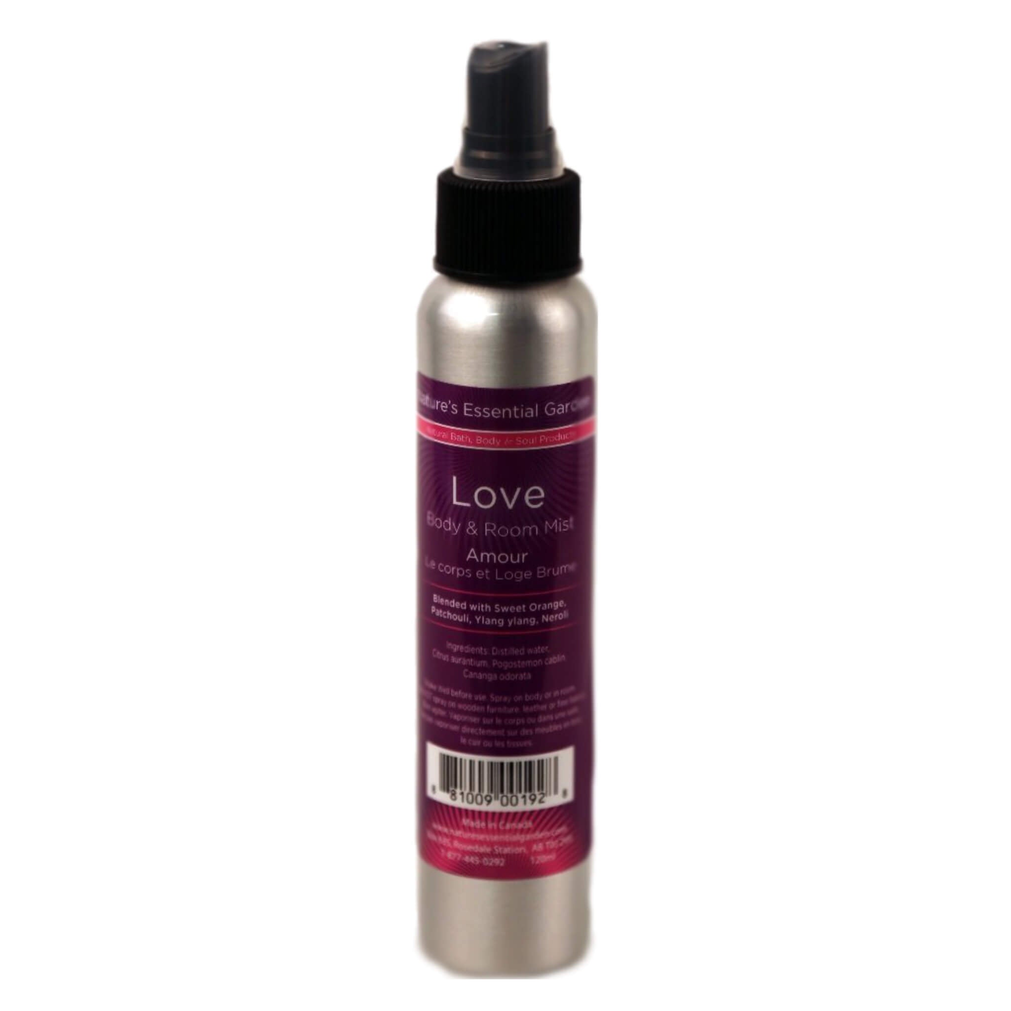 Natural Body & Room Spray - Love Scent | Aromatherapy for Home, Office & Relaxation | Fresh & Long-Lasting Fragrance