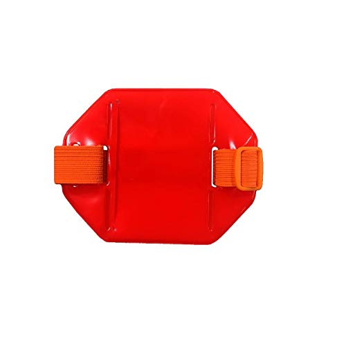 25 Pack Fluorescent Orange Armband Badge Holders with Adjustable Buckle - Fits 2 3/4