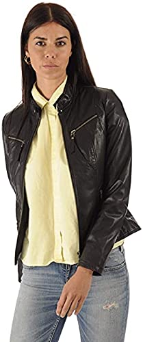 Azrah Traders Women's Genuine Leather Motorcycle Jacket - Winter Biker Bomber Jacket for Riding | Stylish & Warm Outerwear for Motorcycle Enthusiasts & Fashion Lovers