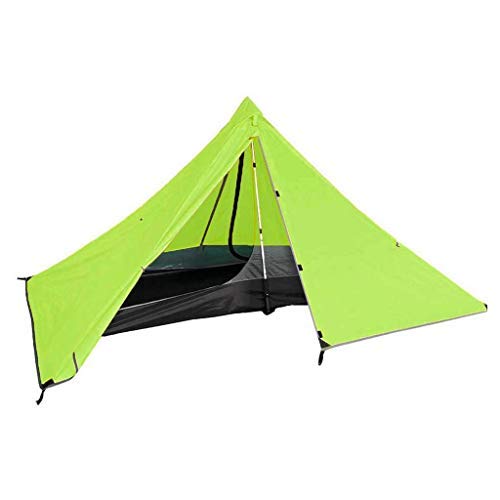 LLSS 1-Person Windproof Waterproof Camping Tent - Lightweight Double Layer Pyramid Tent for Hiking, Backpacking & Outdoor Adventures (3 Colors) - Perfect for Solo Campers, Mountaineering & Emergency Shelter