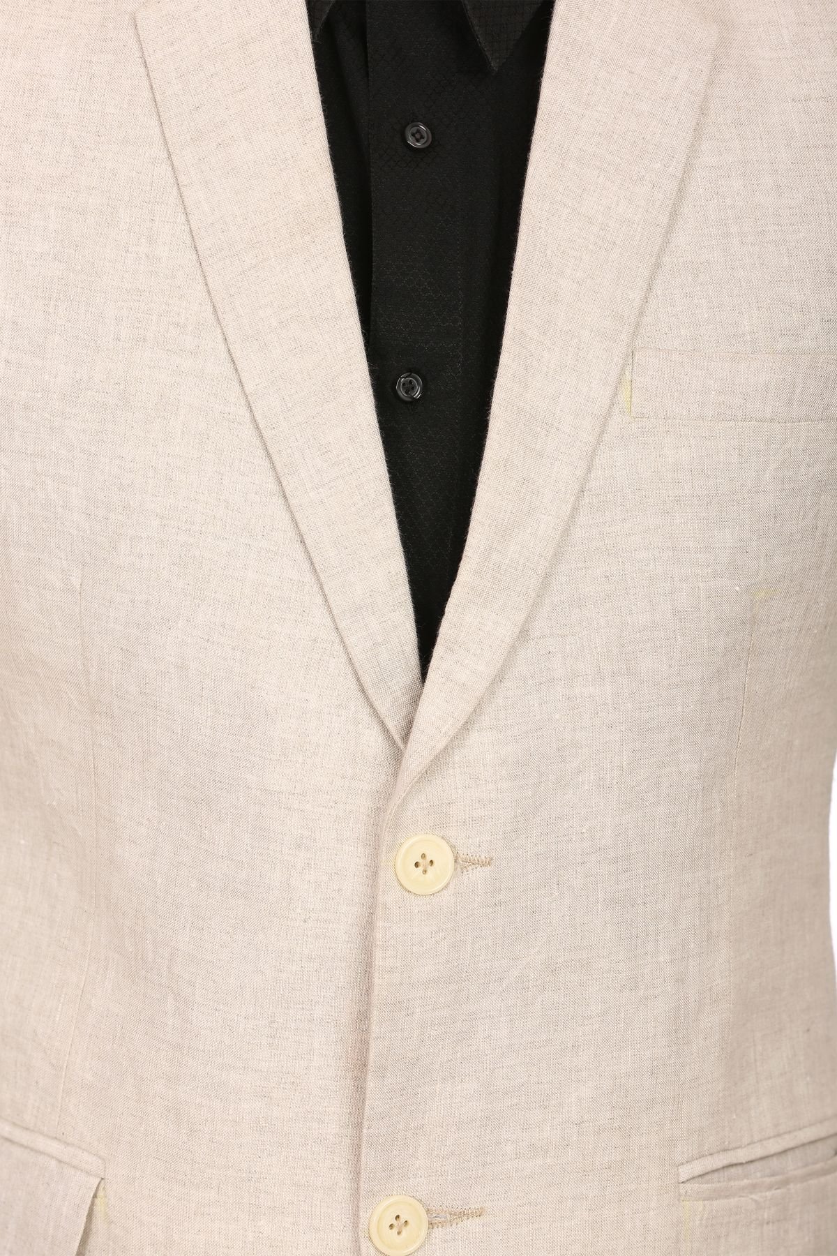 Vintage Men's Pure Linen Sky Blue Suit - Lightweight Breathable Summer Wedding & Business Formal Attire for Men