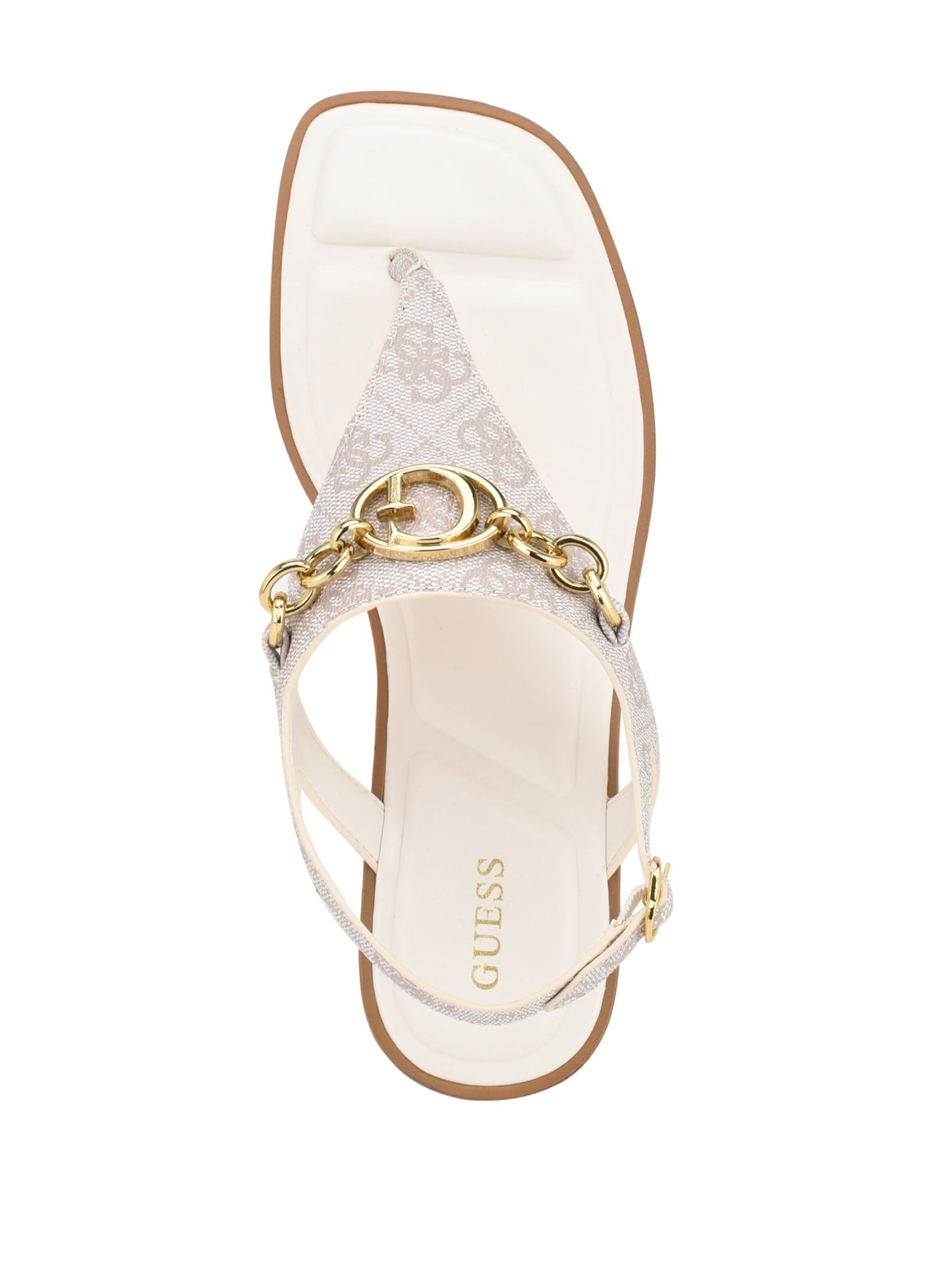 Ivory Rissy Logo Sandals for Women - Comfortable Summer Slide Sandals with Brand Logo - Perfect for Beach, Pool, and Casual Outings