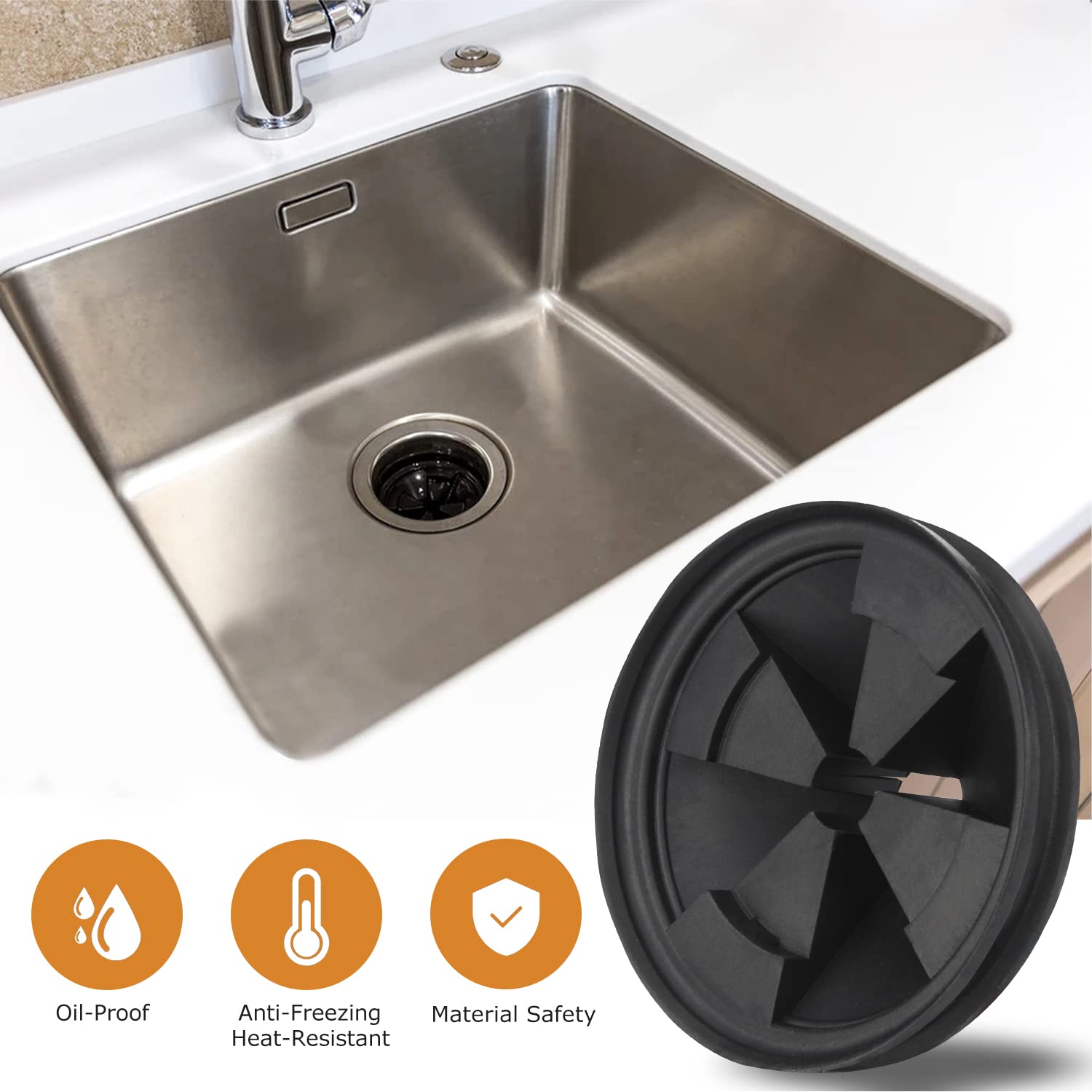 2-Pack Garbage Disposal Splash Guard for InSinkErator Evolution Series - 3 3/8
