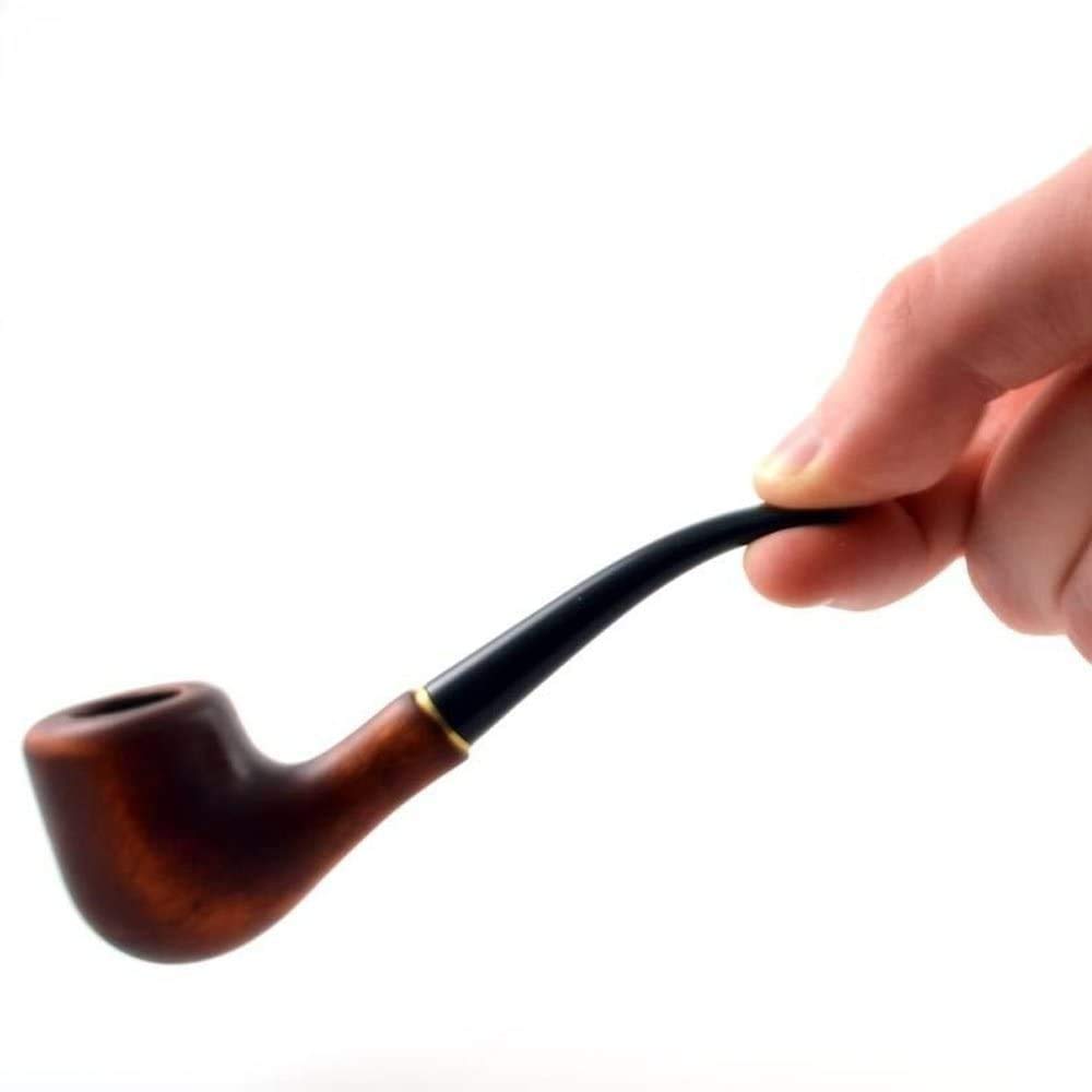 Handmade Mini Tobacco Smoking Pipe - 4.3 Inch (10.9cm) Pocket-Sized Wooden Pipe for Travel & Outdoor Use | Perfect for Camping, Hiking & Relaxation