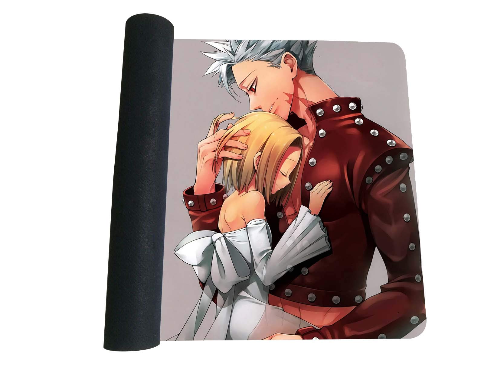 The Seven Deadly Sins Anime Gaming Mouse Pad - Large XXL Non-Slip Desk Mat for Keyboard & Mouse (Meliodas, Ban, Escanor) - Perfect for PC Gaming, Office Work & Anime Decor
