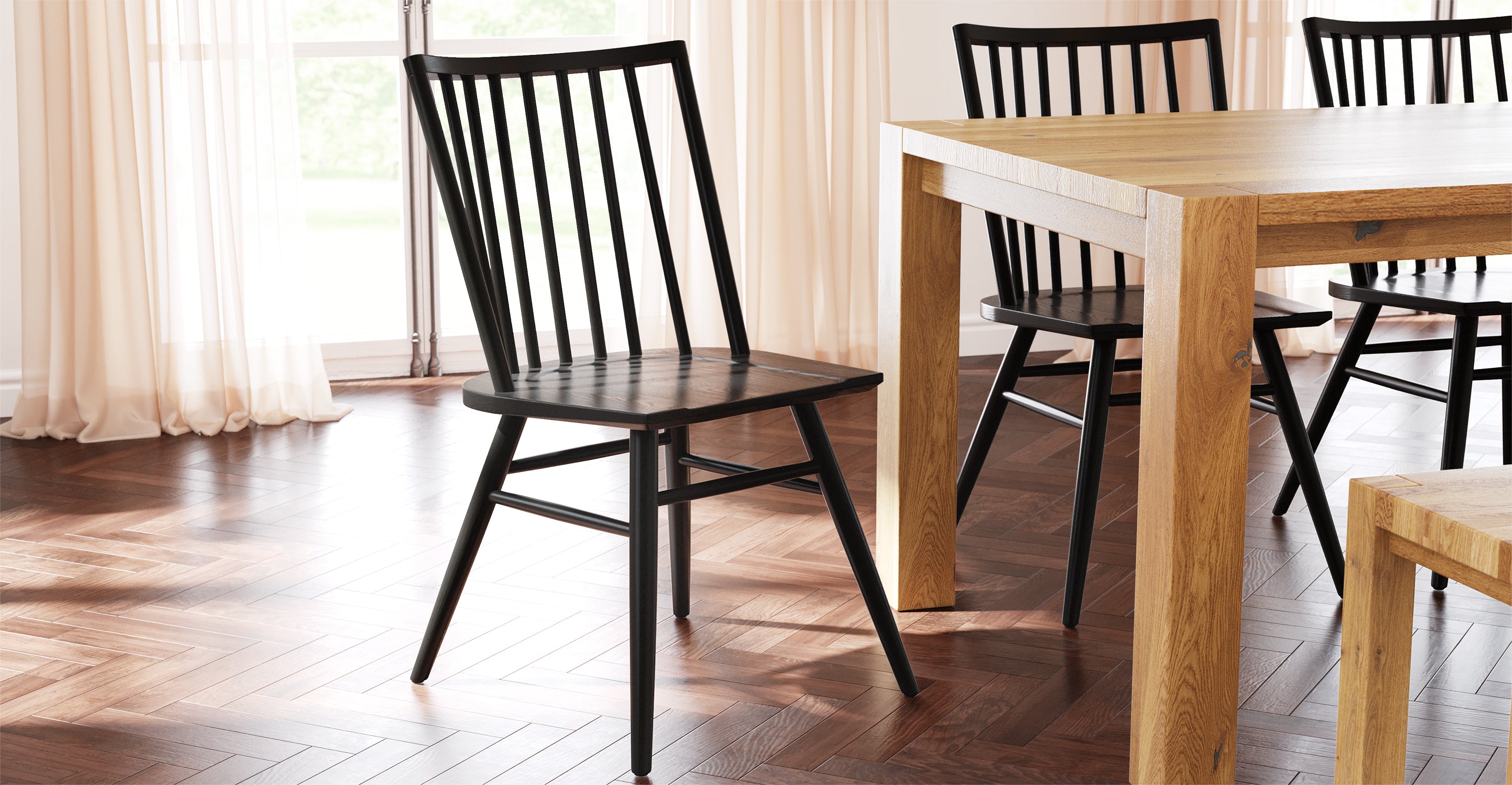 Stylish Talia Dining Chair - Modern Wooden Dining Room Chair with Upholstered Seat - Perfect for Kitchen, Dining Room, and Home Office