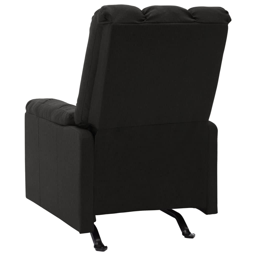 CHARMMA Heated Massage Recliner Chair with Vibration & Rocking Function - Ergonomic Lounge Chair for Living Room with Side Pockets, 28.1 x 38 x 39.6 Inches, Black - Perfect for Relaxation, Home Theater & Pain Relief