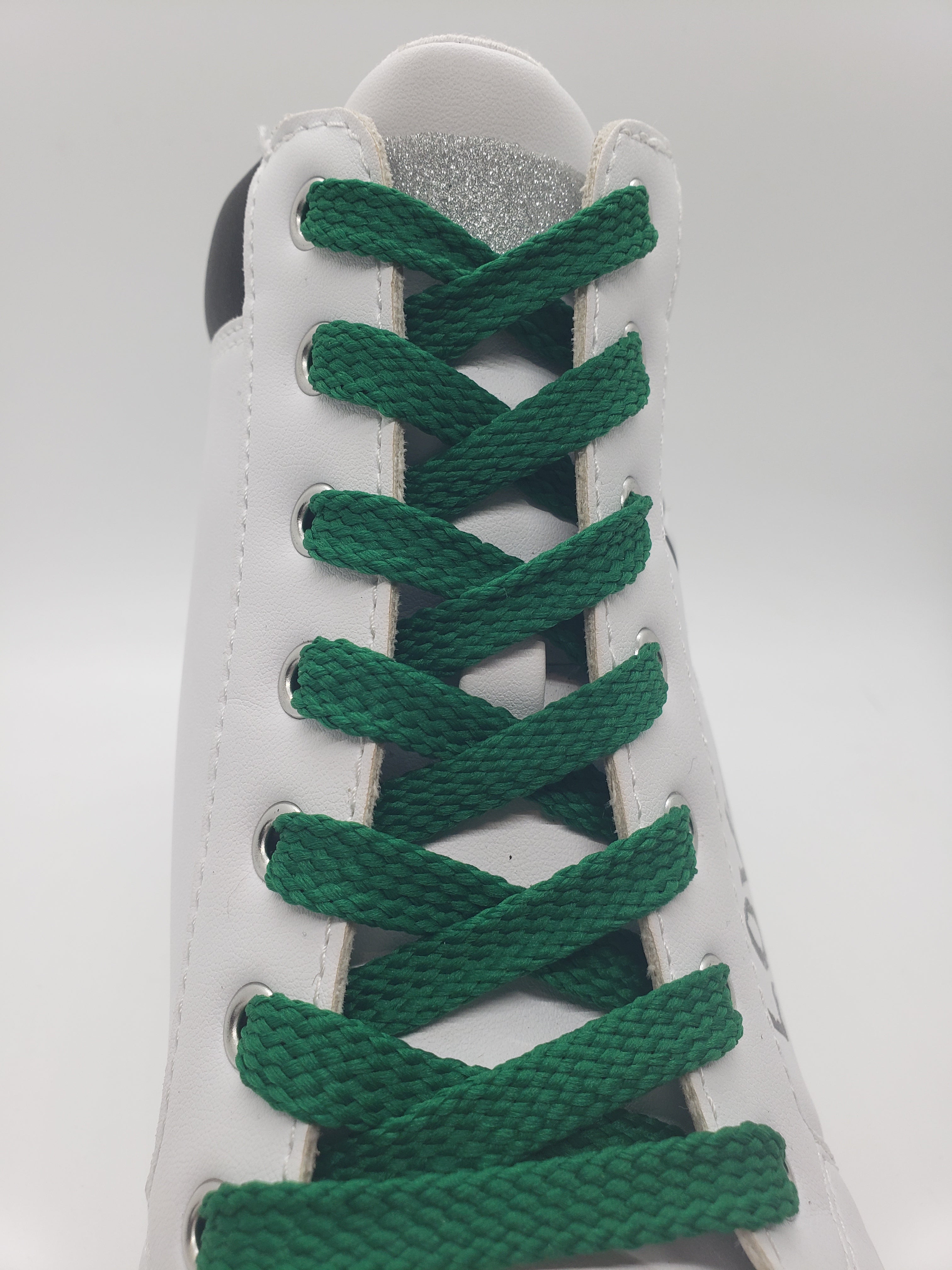 Flat Solid Shoelaces - Durable Kelly Green Shoe Laces for Sneakers, Boots & Casual Shoes - Perfect for Running, Hiking & Everyday Wear