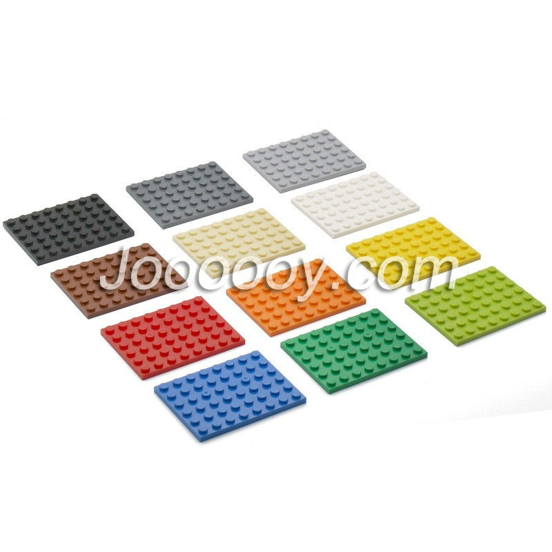 3 Pack 6x8 Plates MOC Building Bricks (3036) - Perfect for LEGO-Compatible Creations, DIY Projects, and Kids' STEM Learning Activities