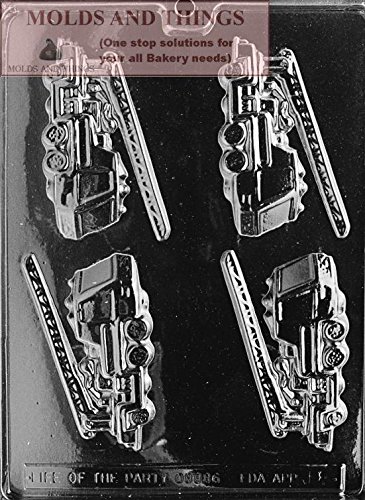 Fireman's Hat & Badge Chocolate Candy Mold Set with 3D Fire Truck Design - Professional Firefighter Kit for Baking, DIY Candy Making, Birthday Parties & Themed Events