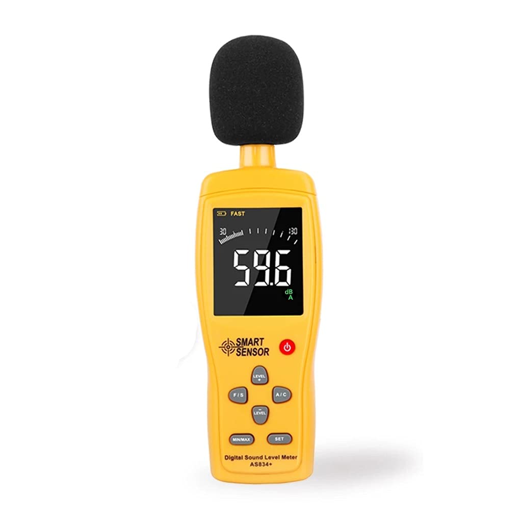 YFQHDD Digital Sound Level Meter - 30~130 dBA/35~130dBC Decibel Noise Detector with Color LCD Display - Perfect for Home, Workplace, and Industrial Noise Monitoring
