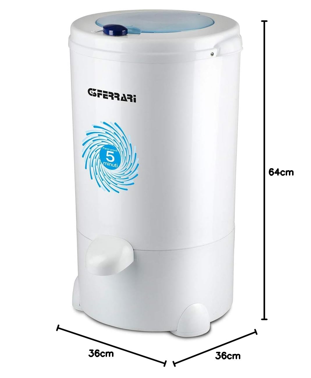 G3Ferrari G90041 Monia Spin Dryer for Laundry, 2800 RPM, Energy Efficient - Perfect for Apartments, Camping & Small Spaces