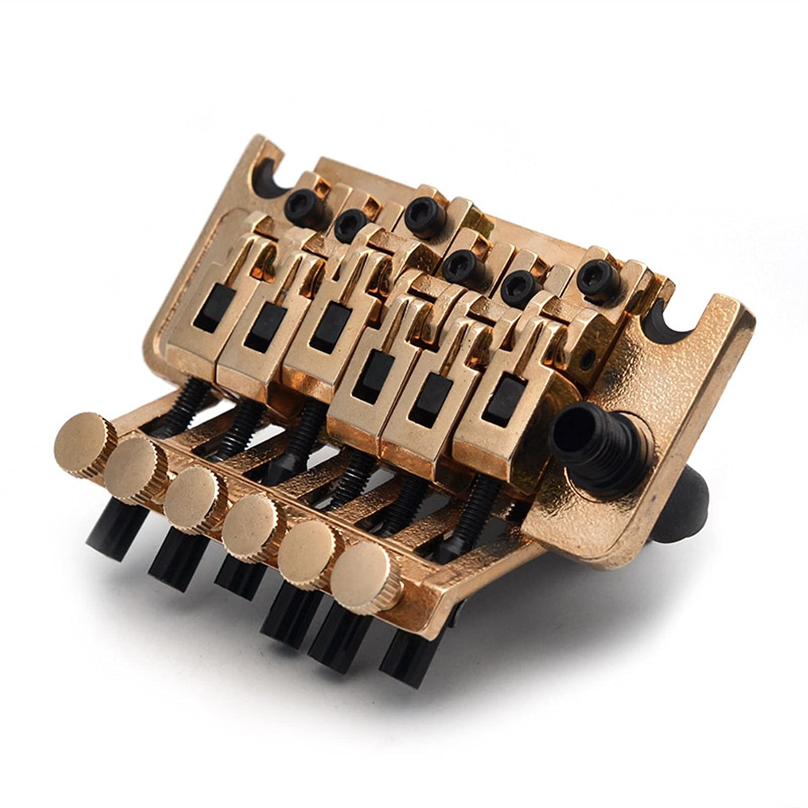 Premium Double Locking Tremolo Bridge for Electric Guitar - Gold Replacement Part | Ideal for Rock, Metal & Shredding Performances