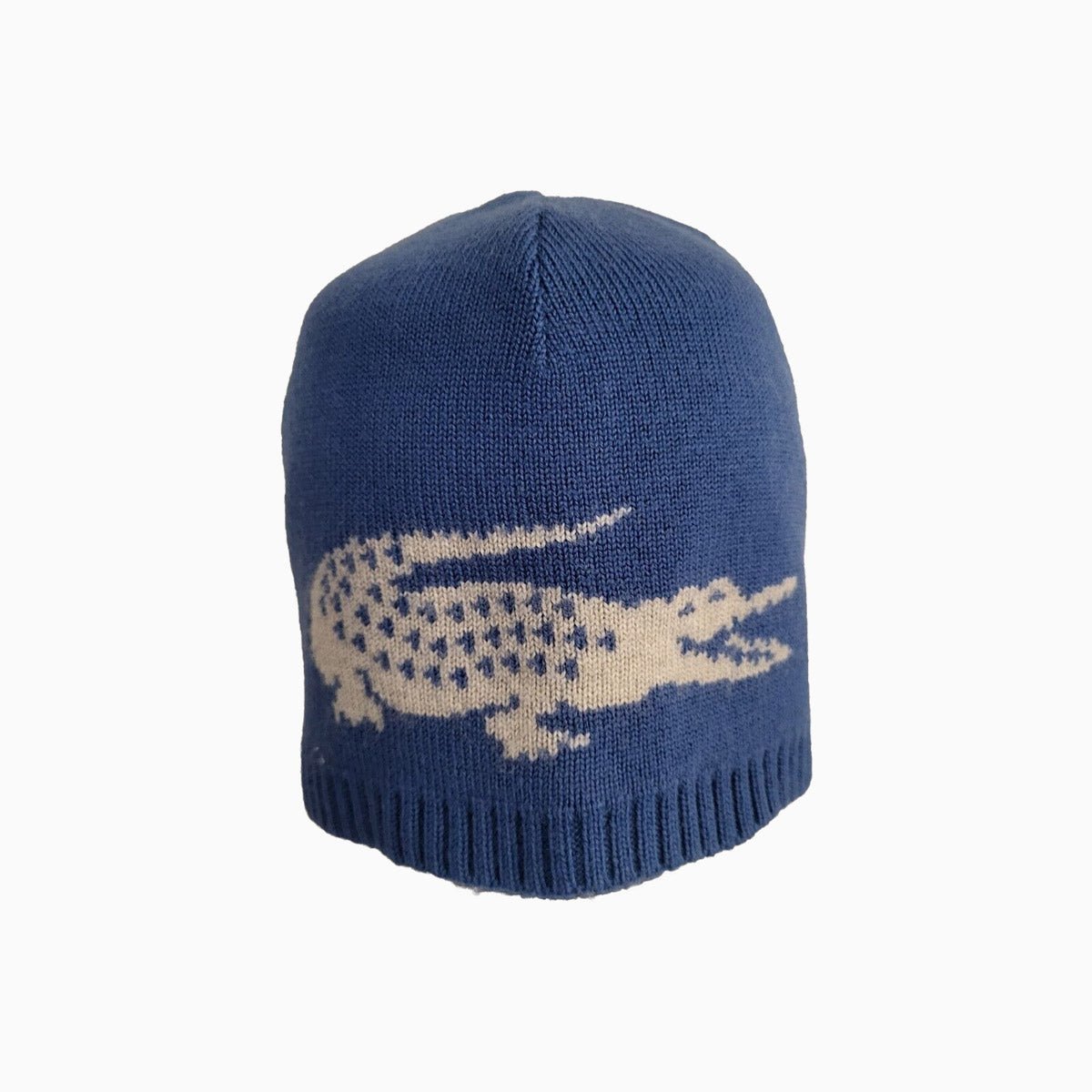 Stylish Jacquard Crocodile Wool Reversible Beanie Hat for Men & Women - Winter Warm Knit Cap for Outdoor Activities, Skiing, and Cold Weather Fashion
