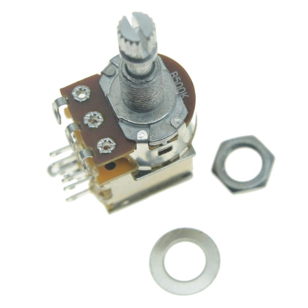 B500K Linear Taper Guitar Potentiometer - Push Push Pot for Guitar & Bass (No Pull Design) - Perfect for Volume/Tone Control Mods & DIY Guitar Upgrades