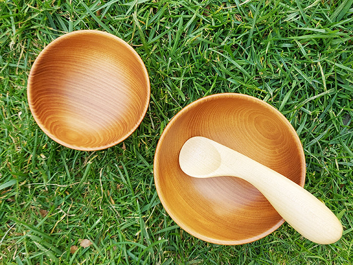 Okecraft Wooden Baby Spoon by Nobue Nishimura - Natural Teething Spoon for Infants & Toddlers - Safe, Eco-Friendly Feeding Utensil for Baby-Led Weaning & First Foods