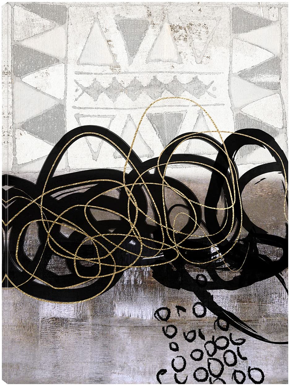 Handmade Knotted Canvas Wall Art by Nikki Chu - Boho Home Decor for Living Room, Bedroom, Office & More - 24x32 Inch Ready-to-Hang Painting - Perfect for Modern, Scandinavian & Farmhouse Interior Design