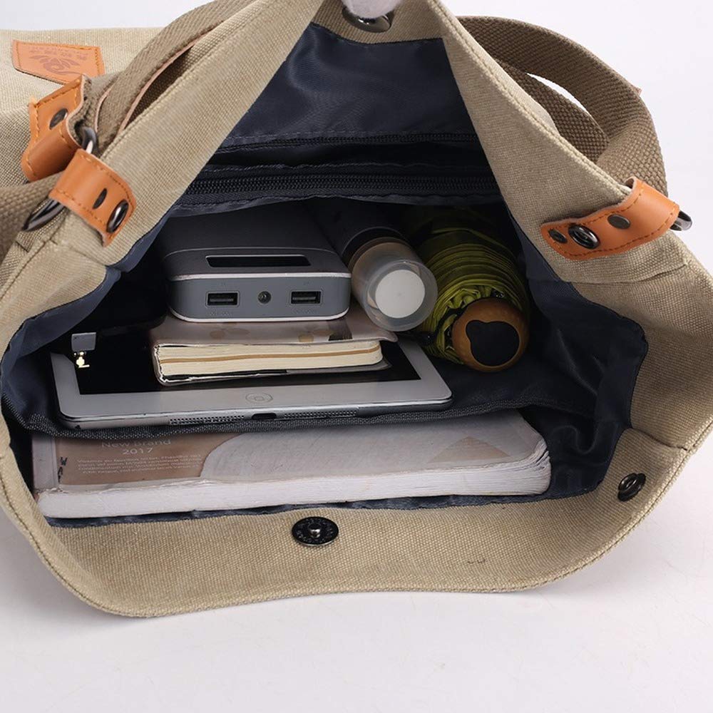 3-in-1 Convertible Canvas Purse for Women - Tote, Shoulder Bag & Backpack - Stylish Multipurpose Handbag for Work, Travel & Daily Use