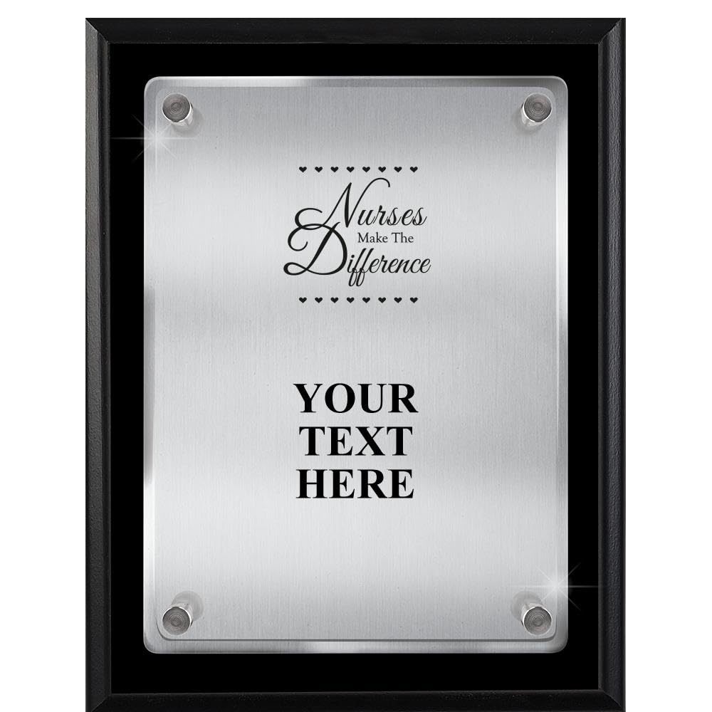 Nursing Plaque Award - Custom Engraved 7x9 Floating Plaque for Nurses | Perfect Nurse Gift for Recognition