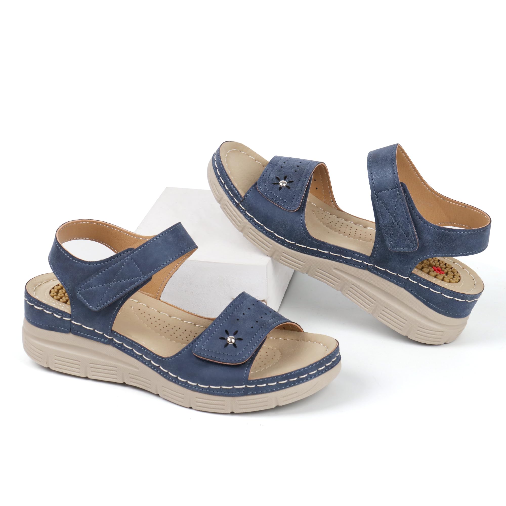 JABASIC Women's Comfortable Orthotic Walking Sandals with Arch Support - Perfect for Travel, Hiking & Everyday Wear