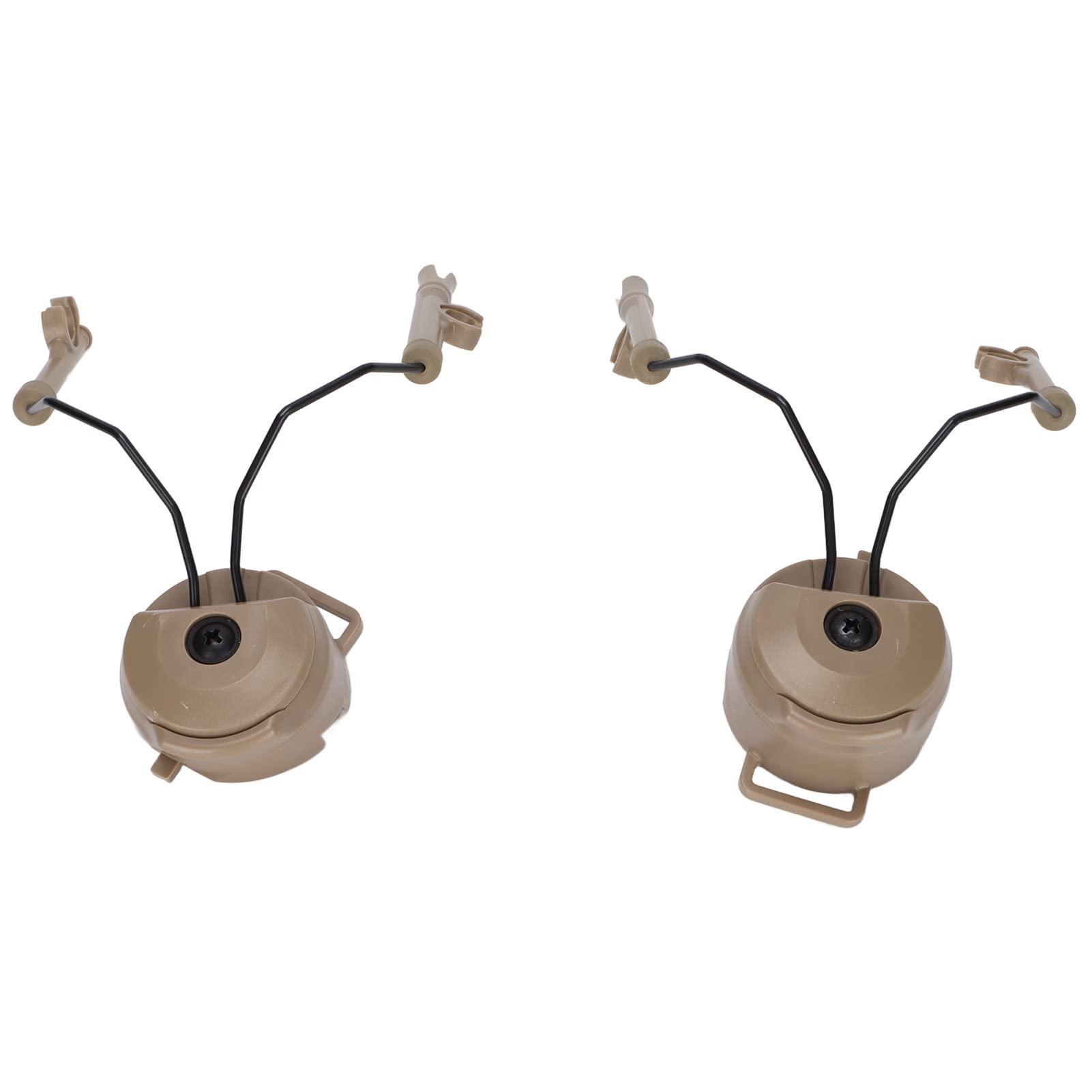 CUEA Helmet Headset Adapter - Detachable Earmuff Mount for Arc Rail Helmets | Durable Suspension System | Brown | Perfect for Construction, Motorcycling & Industrial Safety Work