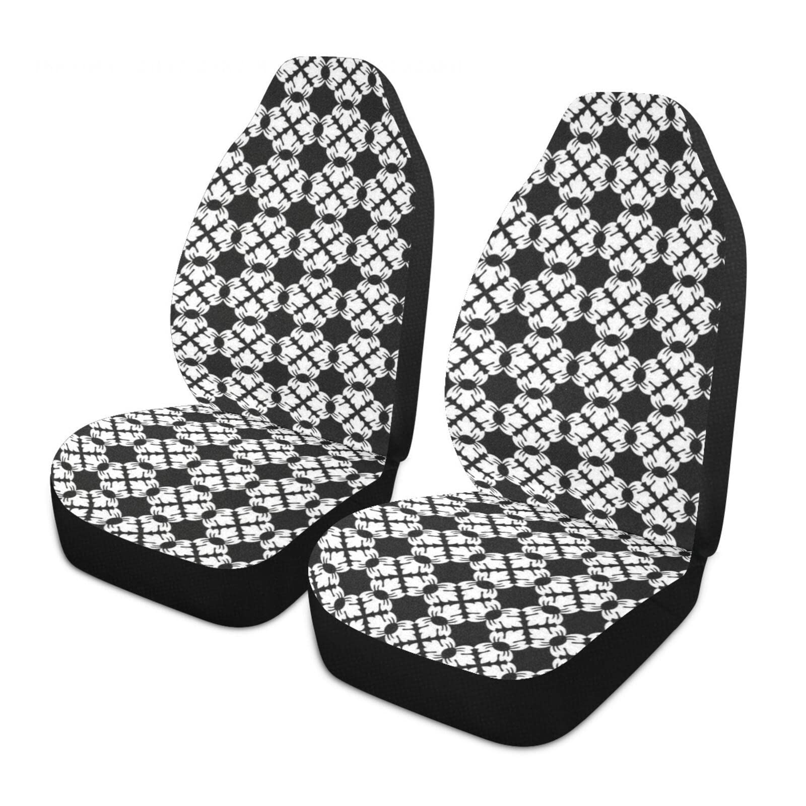 SWEETOP Vintage Stripe Car Seat Covers Set of 2 - Universal Fit for Sedan, SUV, Van & Truck - All-Season Protection & Style Upgrade for Road Trips & Daily Commute