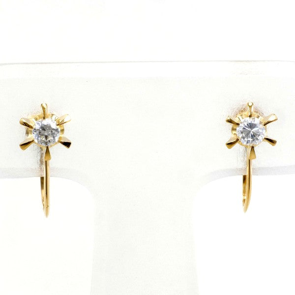 18K Yellow Gold Zirconia Stud Earrings for Women - Elegant Cubic Zirconia Jewelry Gift for Birthday, Anniversary & Special Occasions