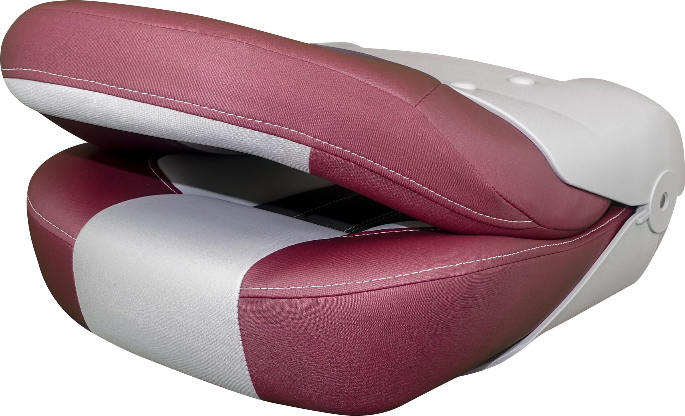 Tempress ProBax Orthopedic Folding High Back Boat Seat - Ergonomic Support for Fishing & Boating - Raspberry, Gray, Carbon Colors - Perfect for Long Hours on Water