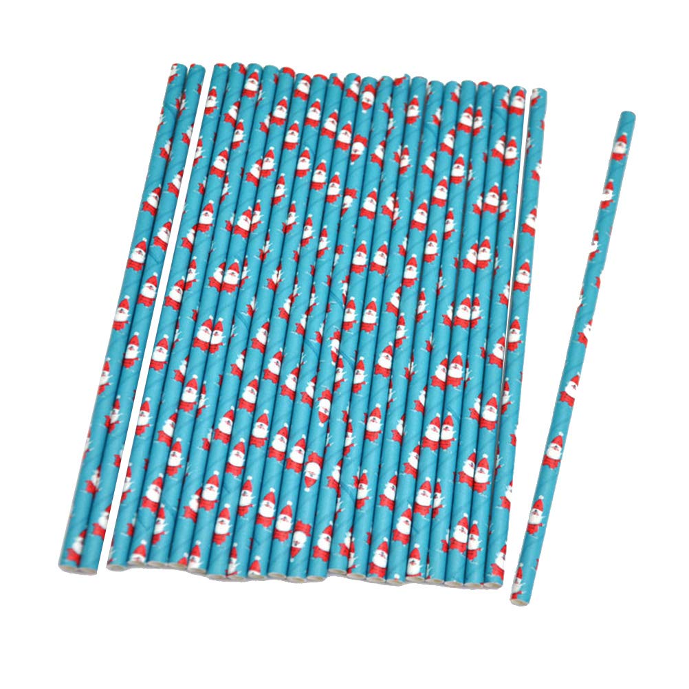 25pcs Christmas Paper Straws - Holiday Party Drinking Straws for Christmas, New Year, and Winter Celebrations - Perfect for Hot Chocolate, Cocktails, and Festive Beverages